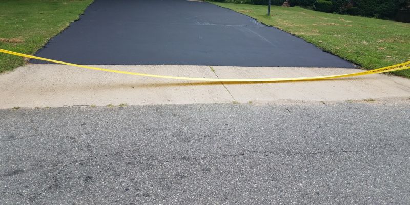 Repaved Asphalt Driveway