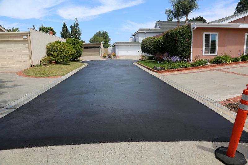Blacktop Driveway with Clean Finish